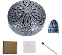 Six Mystical Tones Rain Drum - 3-Inch For Enchanting Your Garden(Silver)