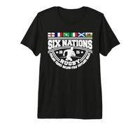 Six Nations Rugby 6 Nation's Supporter Fan Men Women Unisex Premium T-Shirt
