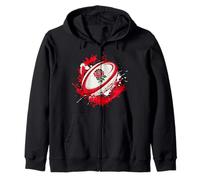 Six Nations Rugby England 6 Nation's Supporter Fan Unisex Zip Hoodie