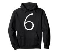 Six Number 6 Team Sports Handwritten Design Matching Varsity Pullover Hoodie