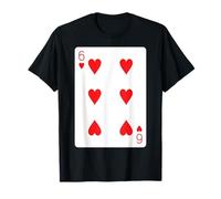 Six of Hearts Playing Card T-Shirt