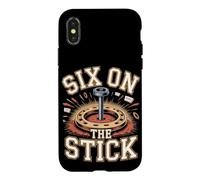 Six on the Stick Horseshoes Horseshoes Backyard Games Case for iPhone X/XS