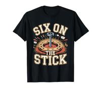 Six on the Stick Horseshoes Horseshoes Backyard Games T-Shirt