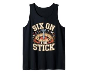 Six on the Stick Horseshoes Horseshoes Backyard Games Tank Top