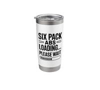 Six Pack Abs Loading... Please Wait Funny Fitness Stainless Steel Insulated Tumbler