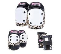 Six Pack Combo Pad Protection Kit including Knee Pads, Elbow Pads and Wrist Guards from 187 Killer Pads and Moxi Skates - Child to Adult Sizes (Leopard, L/XL)