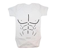 Six Pack Muscule Hench Body Building Bodysuit/Baby Grow, Baby Clothing, Rude, Cute, Funny, Baby Boy, Baby Girl, Unisex, Christmas, Baby Shower, Birthday Gifts, Presents (3-6 Months)