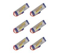 SIX PACK - Overlander Supersport LiPo Battery 2200mAh 3S 11.1v 35C With EC3 Connector Fitted