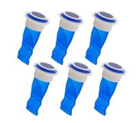 Six Pack Shower Drain Stopper - Odor Blocking Cartridge, Debris Guard Sleeve, Reverse Flow Barrier, Self Sealing Plug | Flexible Bathroom Pipeline Accessory Designed For Wastewater Discharge Prevent