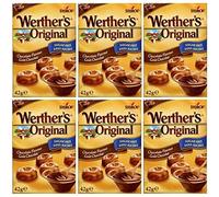 (SIX Packs) Werthers Original Chocolate Flavour Sugar Free 42g