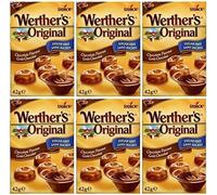 (SIX Packs) Werthers Original Chocolate Flavour Sugar Free 42g