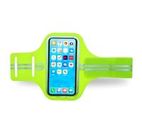 Six Peaks Adjustable Armband Phone Holder Universal Fit for 6.5 Inch Smartphones Touch Screen Access Reflective Night Strips Neoprene Key Pocket Running Walking Cycling, Fluo Yellow
