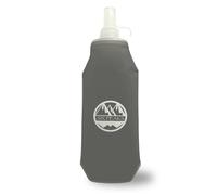 Six Peaks Collapsible Water Bottle, Soft 500ml Hydration Flask for Running Cycling Hiking, Lightweight Foldable Bottle, BPA Free, Foldable Water Container, Grey