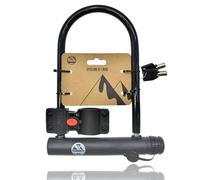 Six Peaks Cycling D-Lock, Heavy-Duty Weather-Resistant, U Shape Bicycle Security System with Robust Design and Secure Key Mechanism, Black, 18.5 x 25 cm