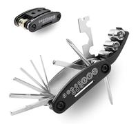 Six Peaks Cycling Multi Repair Tool, Compact, Pocket Size, 16 in 1 Bicycle Maintenance Kit with Spanners, Hex Keys, Screwdrivers, Durable, Portable & Essential for Cyclists