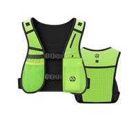 Six Peaks Hydration Running Vest, Functional Reflective Safety Race, Lightweight Hydration Pack with Neoprene Body, Storage Pockets and 500ml Collapsible Bottle, Yellow, M/L