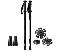 Six Peaks Rove Walking Poles Pair, Aluminium Trekking Pole, 2 Pack Telescopic, Collapsible, Quick Lock, Ultralight For Hiking, Camping, Mountaining, Black