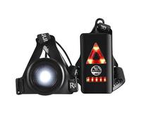 Six Peaks Running LED Chest Lamp, Rechargeable 600mAh Battery, Bright Front Beam, Red Rear Safety Light, Adjustable Fit, Night Running Torch