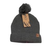 Six Peaks Unisex Pom Beanie, Soft Acrylic Winter Hat with Pom for Men and Women, Warm, Stretchable Design for Outdoor Activities, Grey, One Size