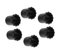 Six Piece Microphone Bottom Rod Silicone Anti-slip Sleeves Black