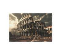 Six piece set of oil proof and heat-insulating placemats WZYWHJ Remains of the Roman Colosseum Printed dining plates