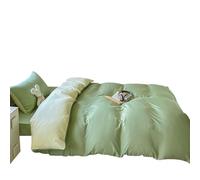 Six Pieces Wash Cotton Bedding Sets, Lightweight Hypoallergenic Luxurious Super Soft Comfy Machine Washable, with Quilt, Cover, Sheet, Mattress, Pillowcase, Pillow, for Student Dormitory green