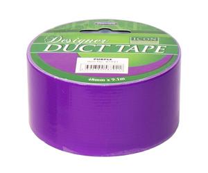 Six Rolls (6) of Purple Duct Tape 48mm x 9.1m Bright Colour Duck Gaffa Gaffer Craft Tape
