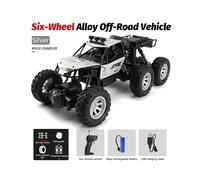 (Six round Plateado1B) 1:18 Alloy Six Wheel Climbing Remote Control Off Road Mountainous Car Wireless Control Electric Model