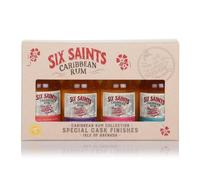 Caribbean Rum Collection by Six Saints - Sherry Cask Finish - 4x5cl miniature bottles, 41.7% ABV | Alcohol Gift Sets - Birthday, Christmas Rum Gift Sets