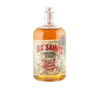 Six Saints Caribbean Rum - Porter Beer Cask Finish 70cl 41.7% | A Sipping Strength Golden Rum Packaged in an Eco Friendly Gift Bag