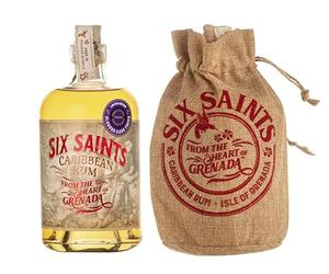 Six Saints Caribbean Single Rum Oloroso Cask Finish 70cl 41.7% A Sipping Strength Golden Rum Packaged in an Eco Friendly Gift Bag with Stewed Tropical Fruit Toasted Almonds and Spice Tasting Notes