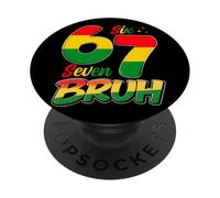 Six Seven 6 7 Black History Month Funny Six Seven Meme PopSockets Adhesive PopGrip