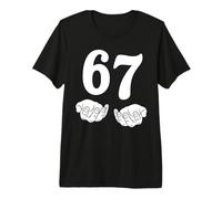 Six Seven 6 7 Funny 67 Gen Alpha Slang 6-7 Meme School Premium T-Shirt