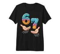 Six Seven 6 7 Ice Cream Hands Meme Graphic for Kids Premium T-Shirt