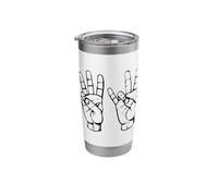 Six Seven 6 7 Internet Memes American Sign Language Stainless Steel Insulated Tumbler