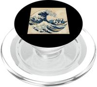 Six Seven 67 6-7 Japanese The Great Wave Off Kanagawa Boys PopSockets PopGrip for MagSafe