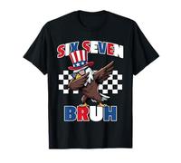 Six Seven 67 Bruh 6 7 Meme Eagle Dabbing 4th of July Kids T-Shirt