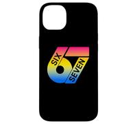 Six Seven 67 Colorful 6 7 Gen Alpha Slang Funny 6-7 Meme Case for iPhone 14 Plus