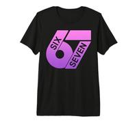 Six Seven 67 Colorful 6 7 Gen Alpha Slang Funny 6-7 Meme Premium T-Shirt