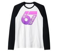 Six Seven 67 Colorful 6 7 Gen Alpha Slang Funny 6-7 Meme Raglan Baseball Tee