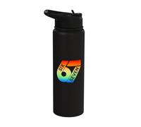 Six Seven 67 Colorful 6 7 Gen Alpha Slang Funny 6-7 Meme Stainless Steel Insulated Water Bottle