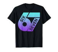 Six Seven 67 Colorful 6 7 Gen Alpha Slang Funny 6-7 Meme T-Shirt