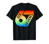 Six Seven 67 Colorful 6 7 Gen Alpha Slang Funny 6-7 Meme T-Shirt