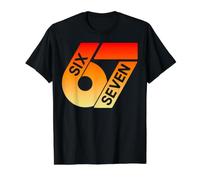 Six Seven 67 Colorful 6 7 Gen Alpha Slang Funny 6-7 Meme Value Graphic T-Shirt