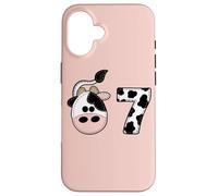 Six Seven 67 Cow Print Numbers 6 and 7 Animal Lovers Farm Case for iPhone 16