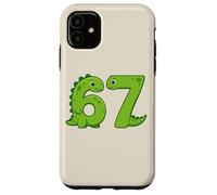 Six Seven 67 Dinosaur Numbers 6 and 7 Animal Lovers Case for iPhone 11