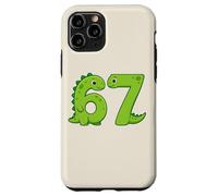 Six Seven 67 Dinosaur Numbers 6 and 7 Animal Lovers Case for iPhone 11 Pro