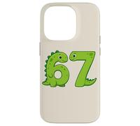 Six Seven 67 Dinosaur Numbers 6 and 7 Animal Lovers Case for iPhone 14 Pro
