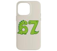 Six Seven 67 Dinosaur Numbers 6 and 7 Animal Lovers Case for iPhone 14 Pro Max