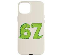 Six Seven 67 Dinosaur Numbers 6 and 7 Animal Lovers Case for iPhone 15 Plus